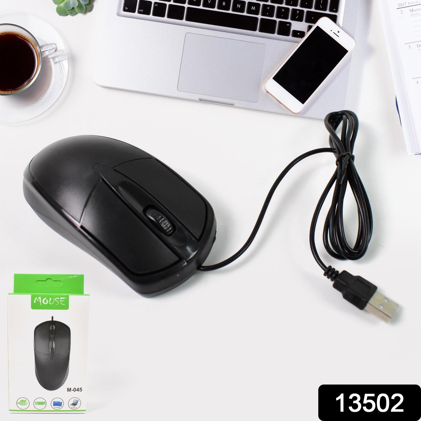 Computer  Laptop Wired Optical Mouse M- 045 (1 Pc)