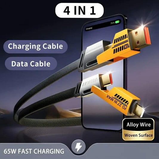 4-in-1-C PD 65W Fast Charging USB Cable