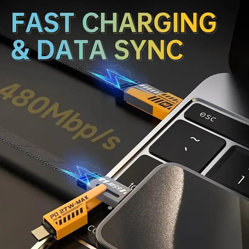 4-in-1-C PD 65W Fast Charging USB Cable