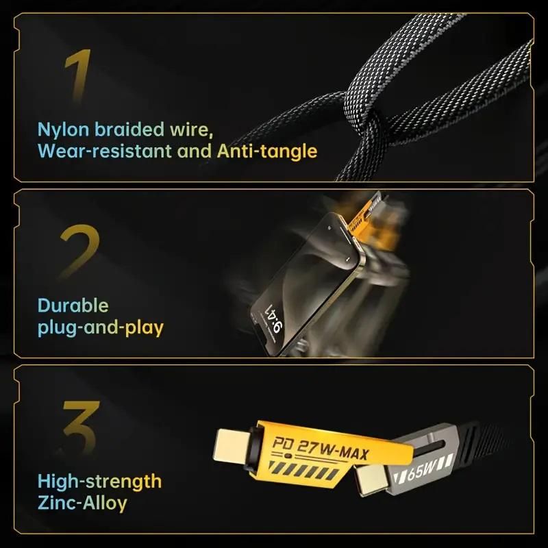 4-in-1-C PD 65W Fast Charging USB Cable