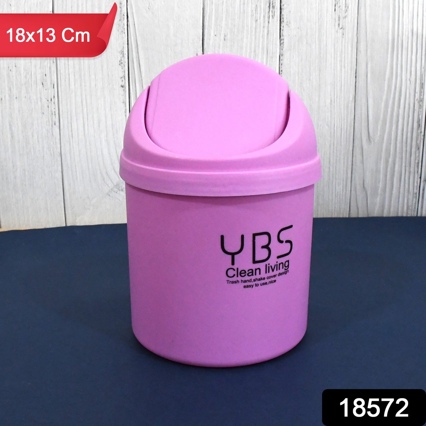 Mini Trash Can With Lid Small Tiny Trash Bin (18x13 Cm  1 Pc)