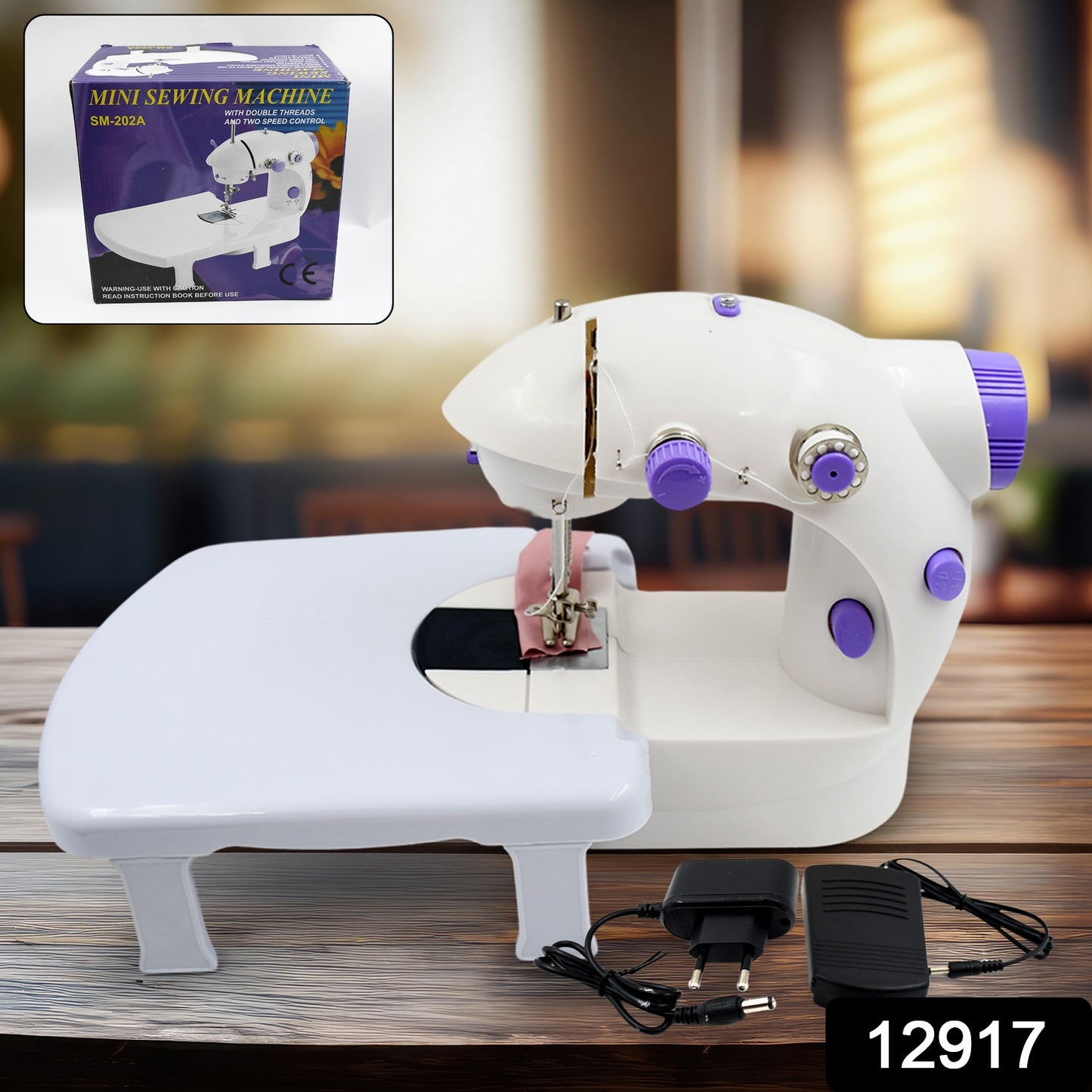 12917 Home Tailoring Sewing Machine With Extension Table Set Foot Pedal Adapter Mini Electric Silai Machine Portable Stitching Machinetailoring Machine